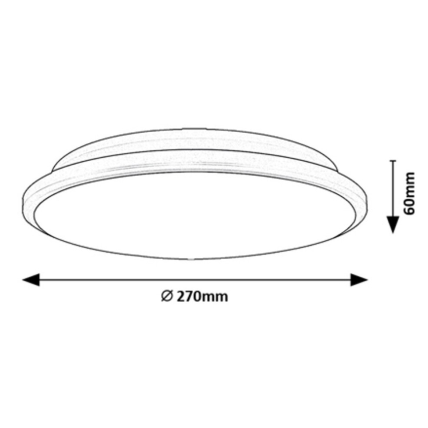 Rabalux - LED Οροφιαίο φωτιστικό LED/18W/230V 3000K μαύρο 27 εκ.