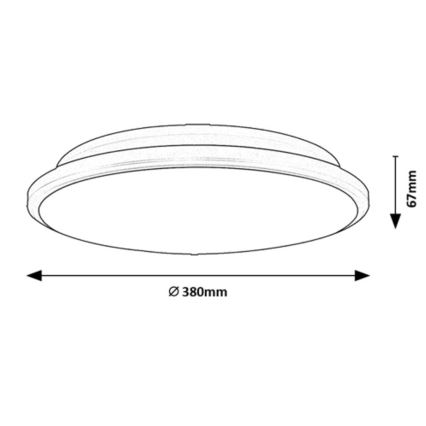 Rabalux - Φωτιστικό οροφής LED LED/24W/230V 3000K μαύρο 38 cm