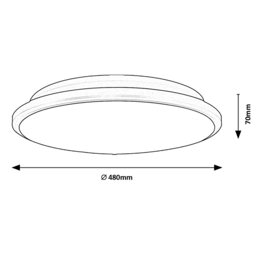 Rabalux - LED Οροφωτιστικό LED/45W/230V 4000K ασημί 48 εκ.