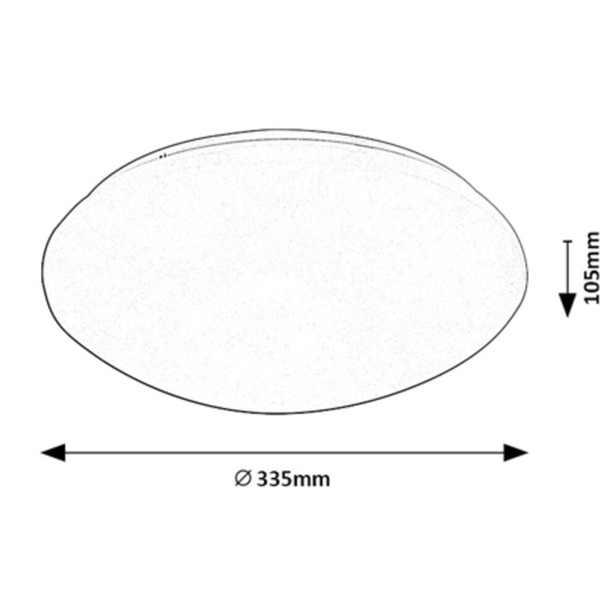 Rabalux - Φωτιστικό οροφής LED με αισθητήρα LED/18W/230V IP44 4000K διάμετρος 33,5 cm