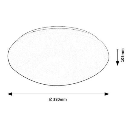 Rabalux - Φωτιστικό οροφής LED με αισθητήρα LED/24W/230V IP44 4000K διάμετρος 38 cm