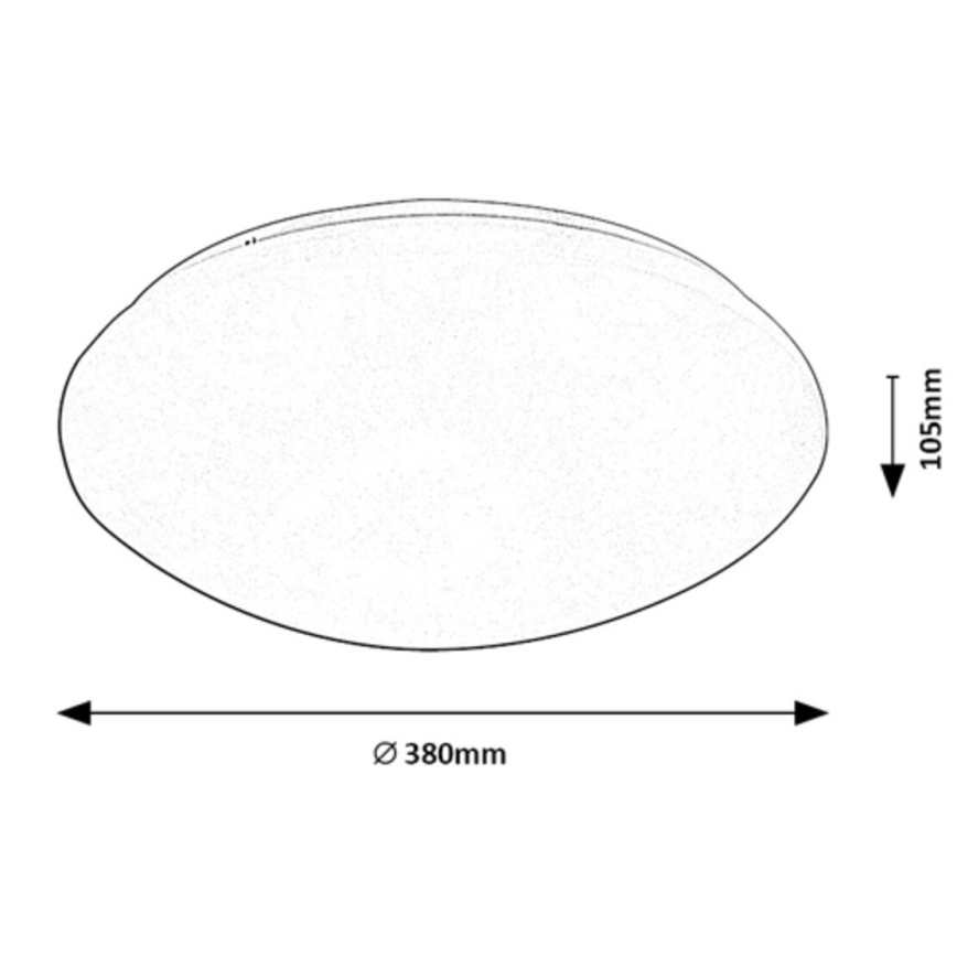 Rabalux - Φωτιστικό οροφής LED με αισθητήρα LED/24W/230V IP44 4000K διάμετρος 38 cm