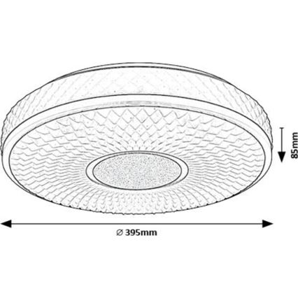 Rabalux - Φωτιστικό οροφής LED LED/24W/230V 4000K διάμετρος 39 cm