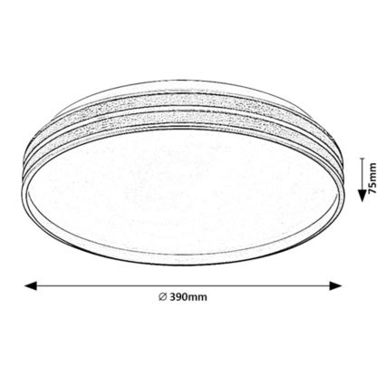 Rabalux - Ρυθμιζόμενο φωτιστικό οροφής LED/24W/230V 3000-6500K διάμ. 39 cm + τηλεχειριστήριο