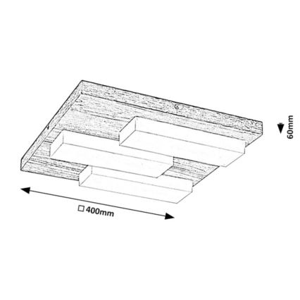 Rabalux - Φωτιστικό οροφής LED LED/30W/230V 3000K δρυς