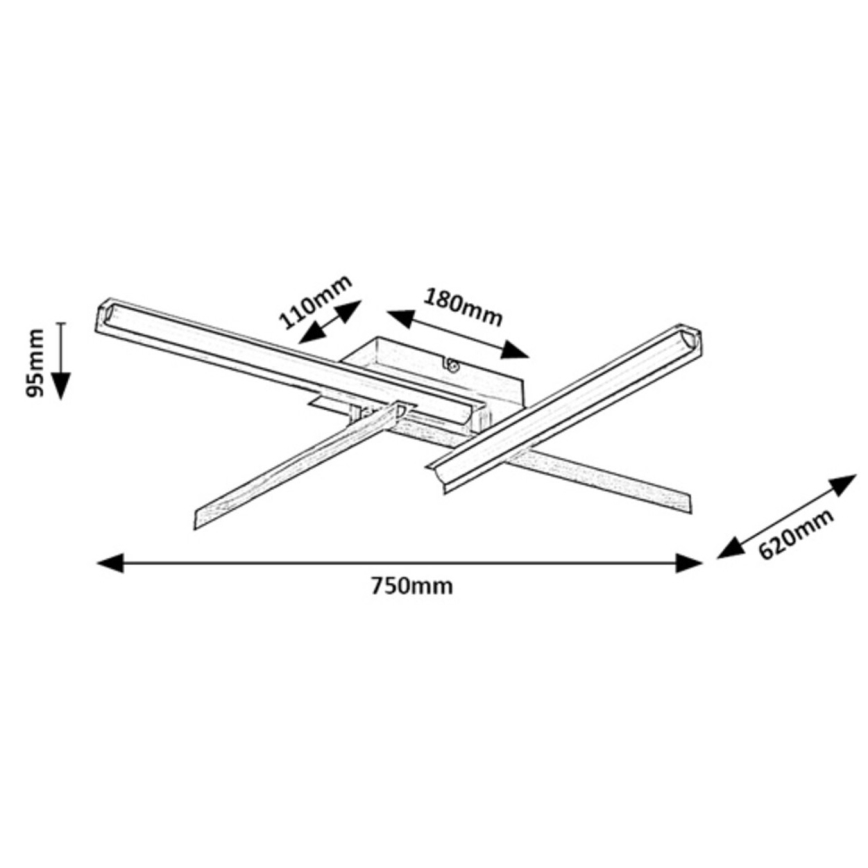 Rabalux - Φωτιστικό οροφής LED/20W/230V 3000K μήκος 75 cm