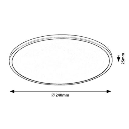 Rabalux - LED Dimmable φωτιστικό οροφής LED/15W/230V 3000K 24 cm