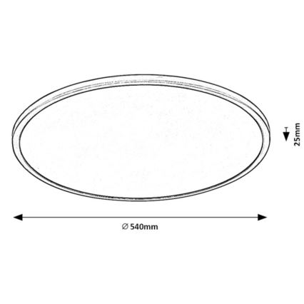 Rabalux - LED Dimmable φωτιστικό οροφής LED/36W/230V 3000K 54 cm