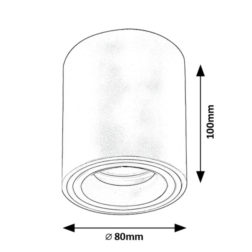 Rabalux - Φωτιστικό σποτ 1xGU10/25W/230V στρογγυλό ανθρακί