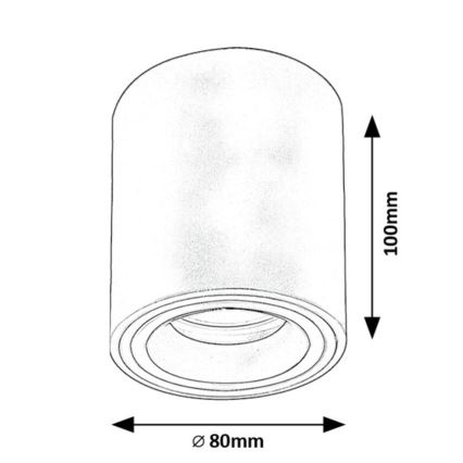 Rabalux - Φωτιστικό σποτ 1xGU10/25W/230V στρογγυλό ανθρακί