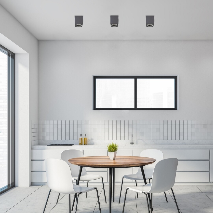 Rabalux - Φωτιστικό σποτ 1xGU10/25W/230V γωνιακός ανθρακί