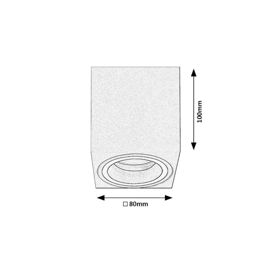 Rabalux - Φωτιστικό σποτ 1xGU10/25W/230V γωνιακός ανθρακί