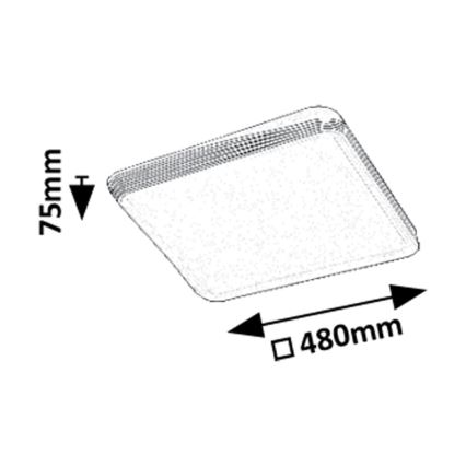 Rabalux - Φωτιστικό οροφής LED/40W/230V 3000K 48x48 cm