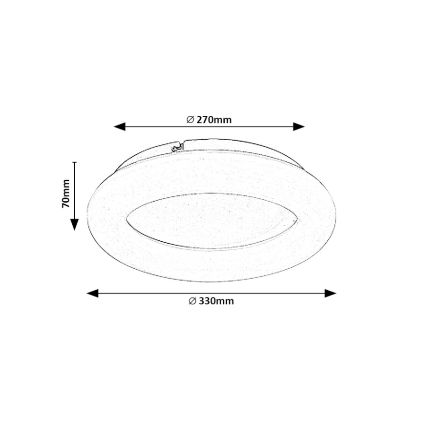 Rabalux - Φωτιστικό οροφής LED LED/24W/230V 4000K διάμετρος 33 cm λευκό