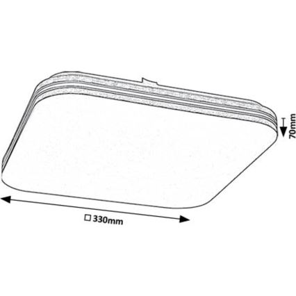 Rabalux - Φωτιστικό οροφής LED LED/18W/230V 4000K 33x33 cm