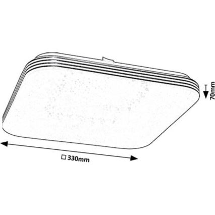 Rabalux - Φωτιστικό οροφής LED LED/18W/230V 4000K 33x33 cm