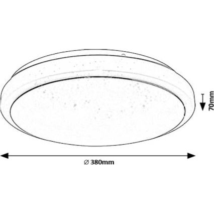 Rabalux - Φωτιστικό οροφής LED LED/24W/230V 3000K διάμετρος 38 cm