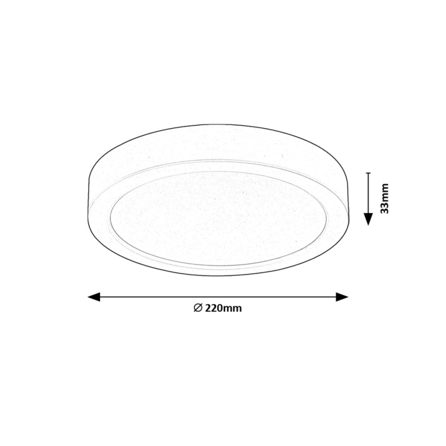 Rabalux - Φωτιστικό οροφής LED LED/24W/230V 4000K διάμετρος 22 cm λευκό