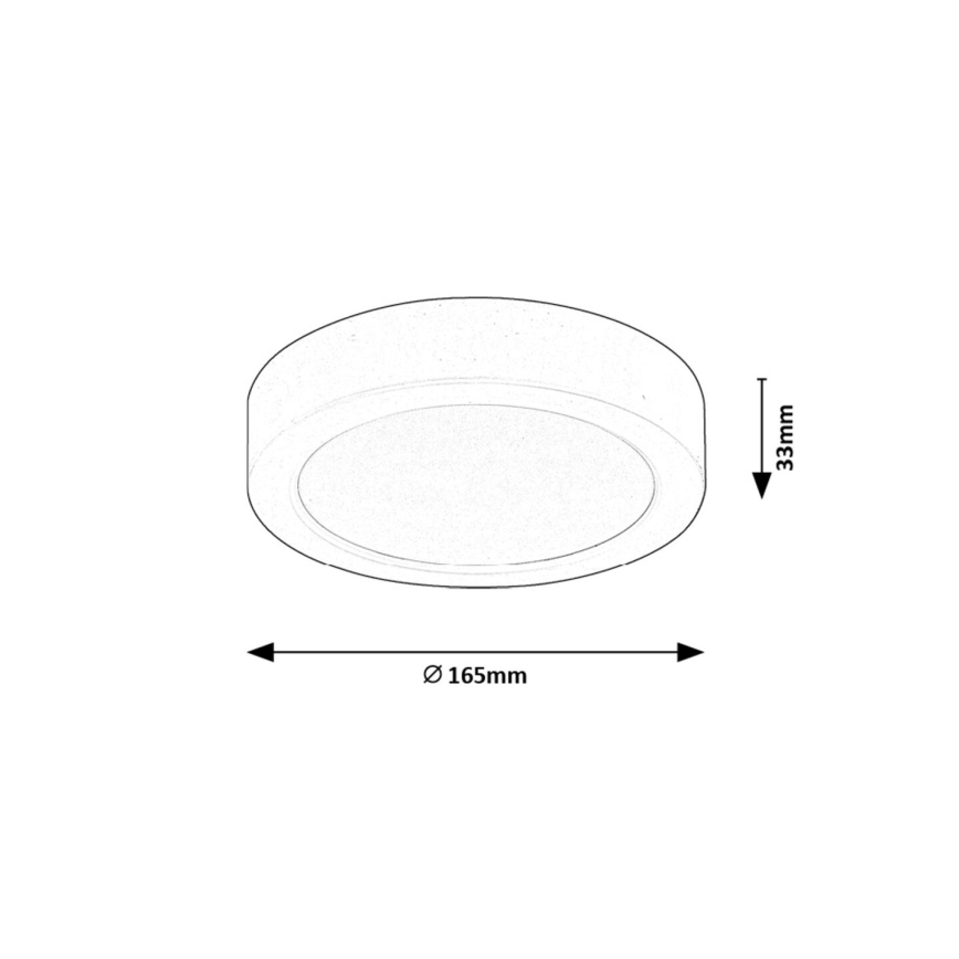 Rabalux - Φωτιστικό οροφής LED LED/15W/230V 4000K διάμετρος 16 cm μαύρο