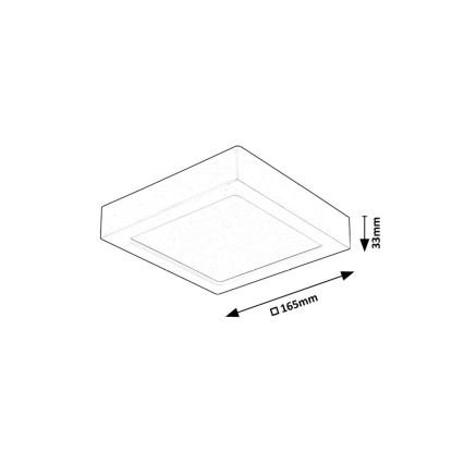 Rabalux - Φωτιστικό οροφής LED LED/15W/230V 4000K 16x16 cm μαύρο