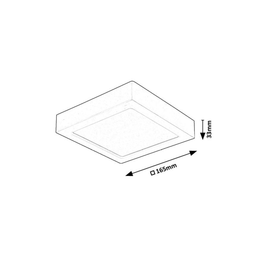 Rabalux - Φωτιστικό οροφής LED LED/15W/230V 4000K 16x16 cm μαύρο