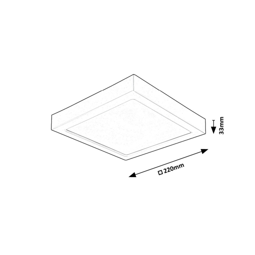 Rabalux - Φωτιστικό οροφής LED LED/24W/230V 4000K 22x22 cm μαύρο