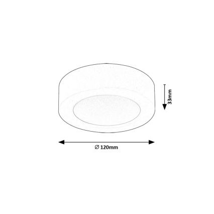 Rabalux - Φωτιστικό οροφής LED LED/7W/230V 3000K διάμετρος 12 cm λευκό