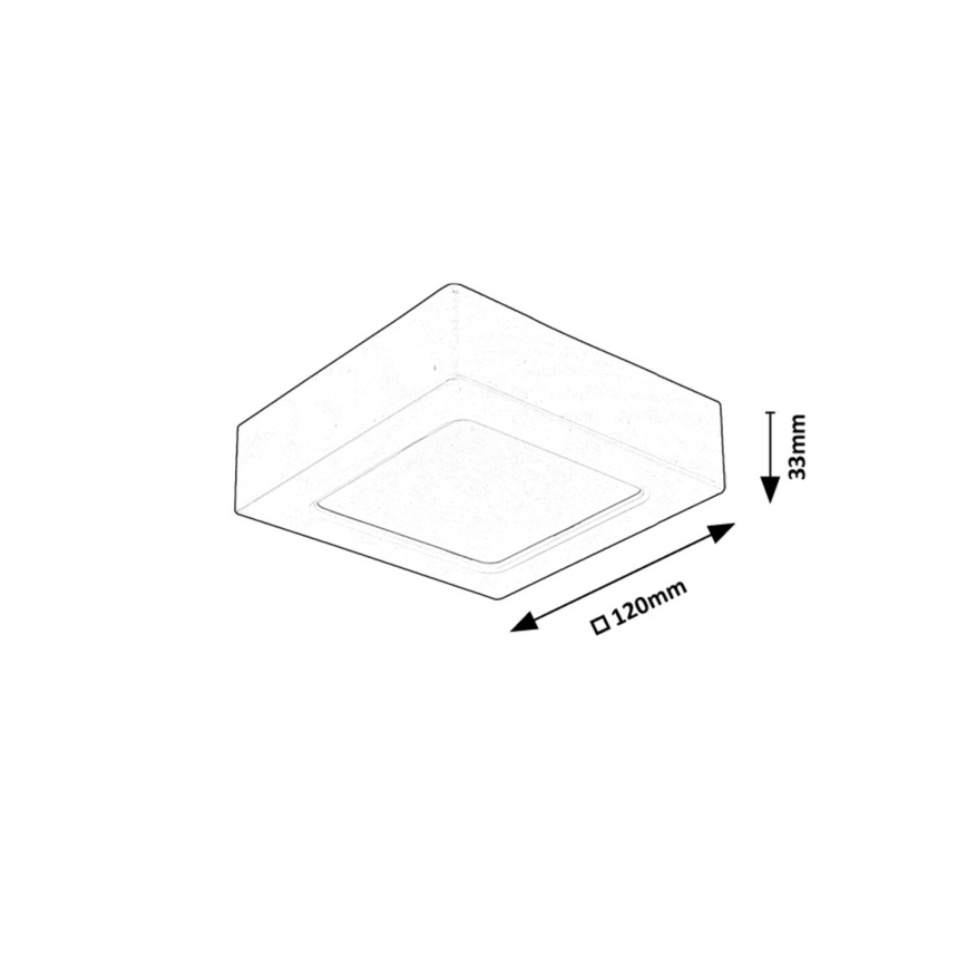 Rabalux - Φωτιστικό οροφής LED LED/7W/230V 3000K 12x12 cm μαύρο