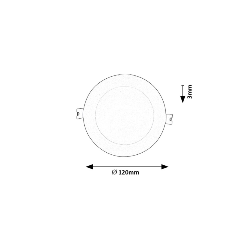 Rabalux - Χωνευτό Φωτιστικό LED LED/6W/230V 3000K διάμετρος 12 cm λευκό