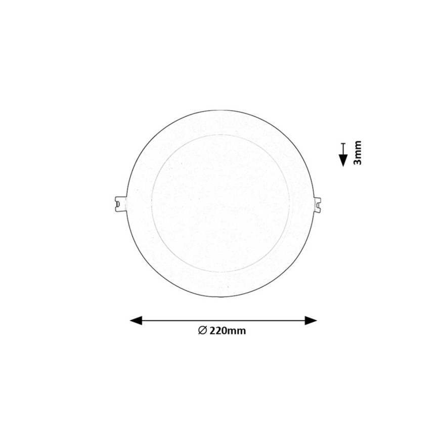 Rabalux - Χωνευτό Φωτιστικό LED LED/18W/230V 3000K διάμετρος 22 cm λευκό