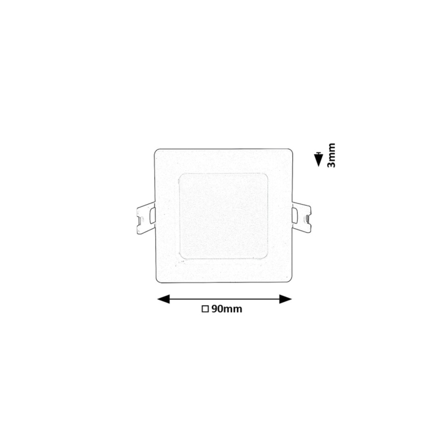 Rabalux - Χωνευτό Φωτιστικό LED LED/3W/230V 3000K 9x9 cm λευκό