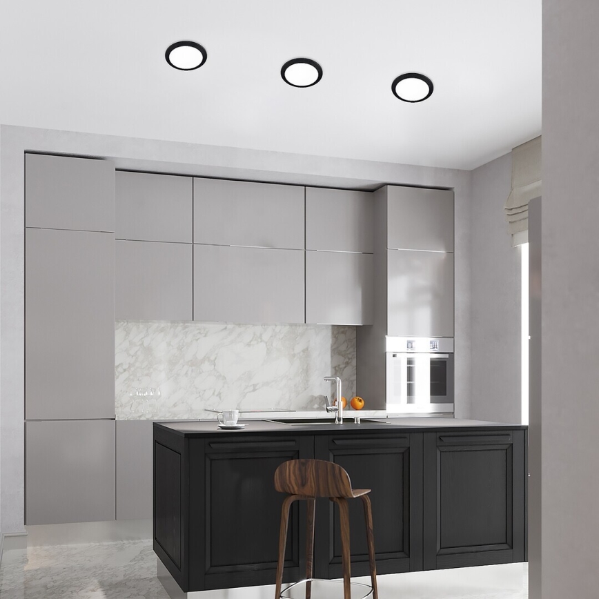 Rabalux - Χωνευτό Φωτιστικό LED LED/3W/230V διάμετρος 9 cm μαύρο