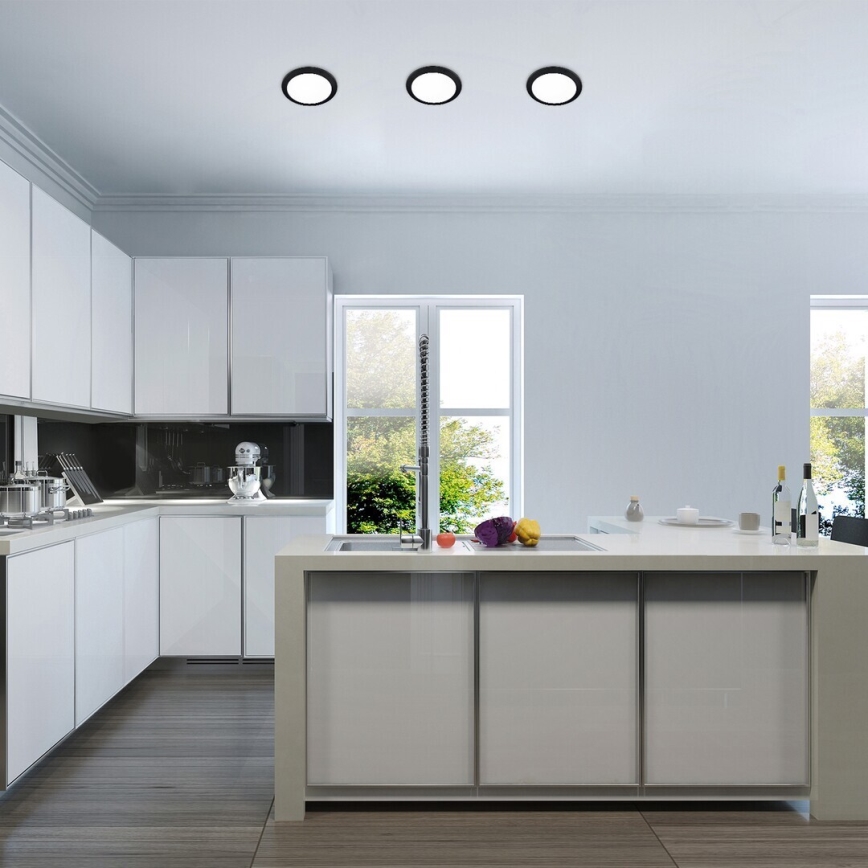 Rabalux - Χωνευτό Φωτιστικό LED LED/18W/230V διάμετρος 22 cm μαύρο