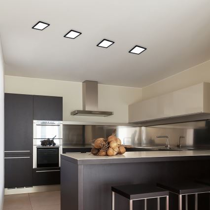 Rabalux - Χωνευτό Φωτιστικό LED LED/6W/230V 12x12 cm μαύρο
