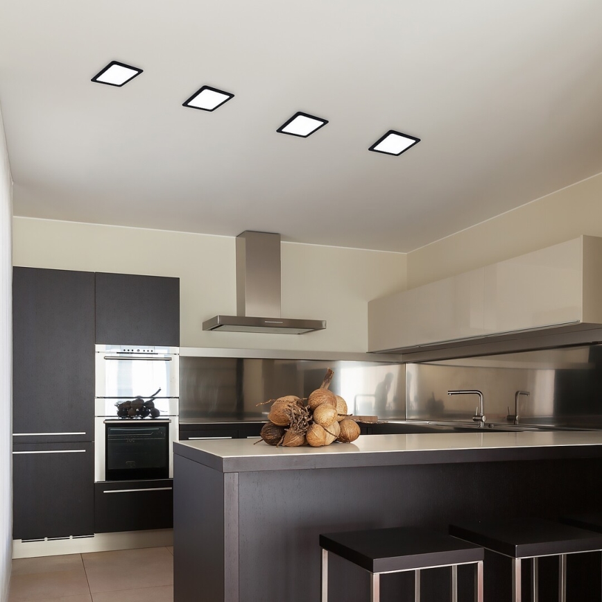 Rabalux - Χωνευτό Φωτιστικό LED LED/6W/230V 12x12 cm μαύρο