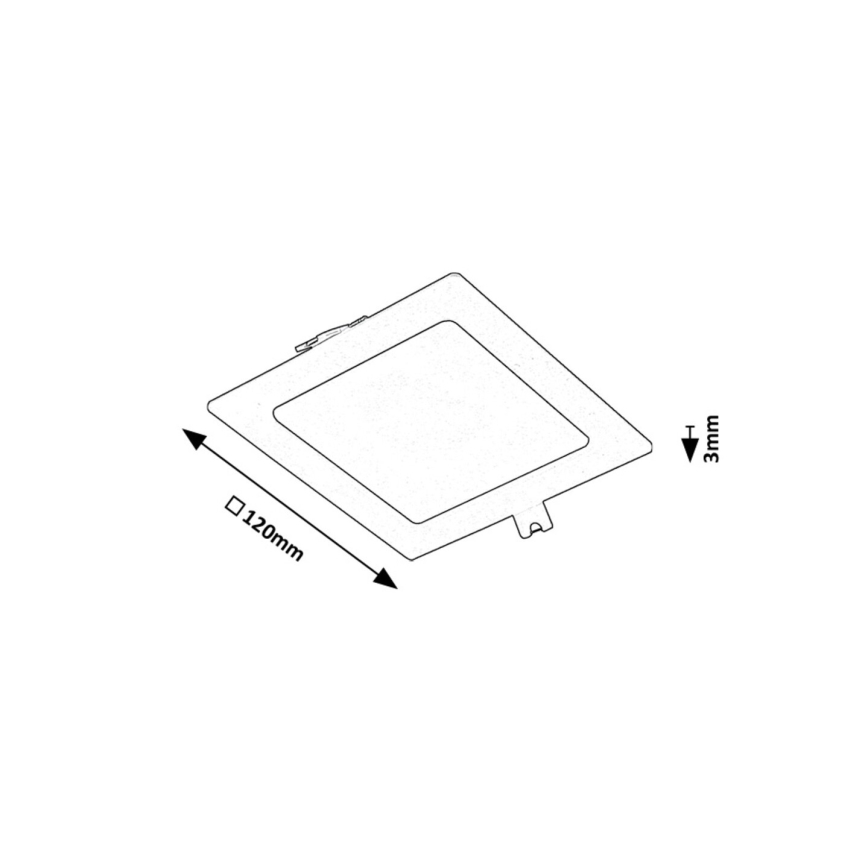Rabalux - Χωνευτό Φωτιστικό LED LED/6W/230V 12x12 cm μαύρο