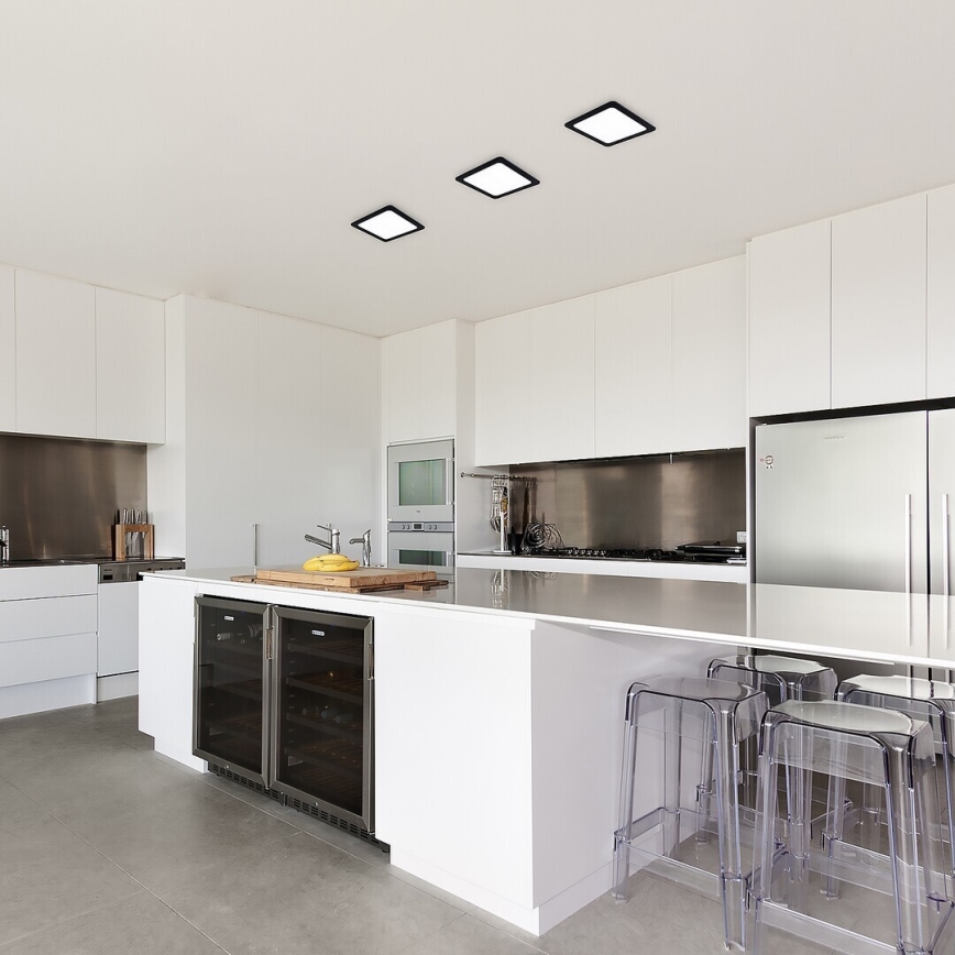 Rabalux - Χωνευτό Φωτιστικό LED LED/12W/230V 17x17 cm μαύρο