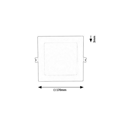 Rabalux - Χωνευτό Φωτιστικό LED LED/12W/230V 17x17 cm λευκό
