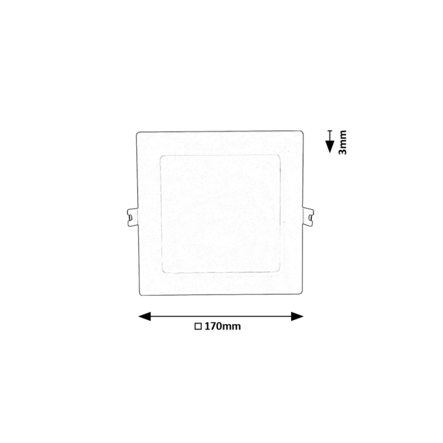 Rabalux - Χωνευτό Φωτιστικό LED LED/12W/230V 17x17 cm λευκό