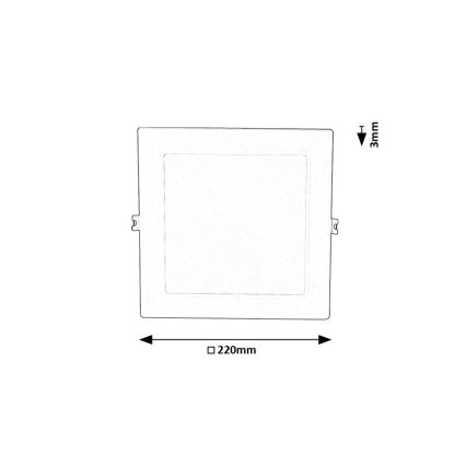 Rabalux - Χωνευτό Φωτιστικό LED LED/18W/230V 22x22 cm λευκό