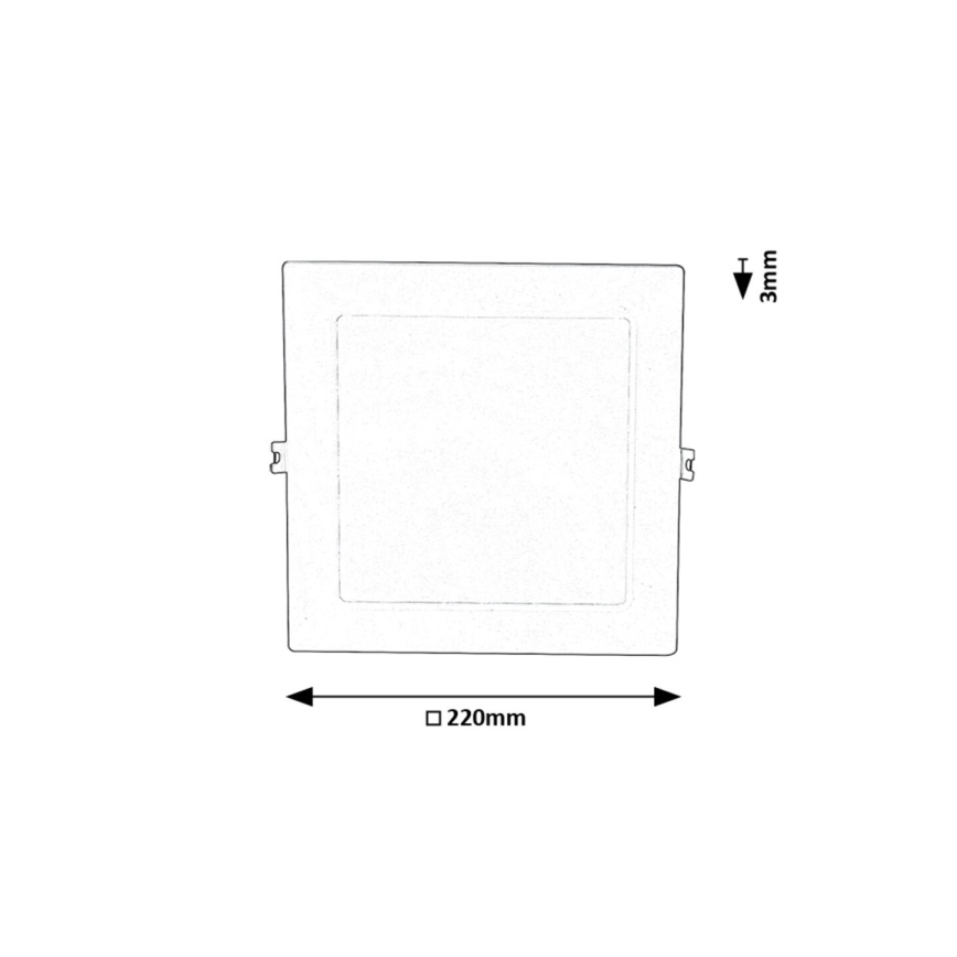 Rabalux - Χωνευτό Φωτιστικό LED LED/18W/230V 22x22 cm λευκό