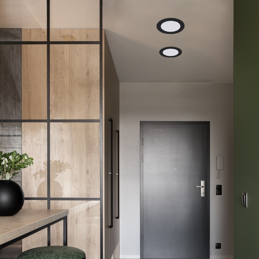 Rabalux - Χωνευτό Φωτιστικό LED LED/12W/230V διάμετρος 17 cm μαύρο