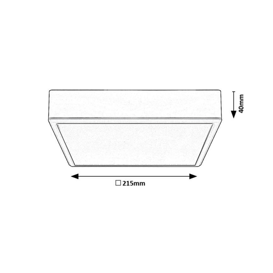 Rabalux - Φωτιστικό οροφής LED LED/22W/230V 3000/4000/6000K 21x21 cm λευκό