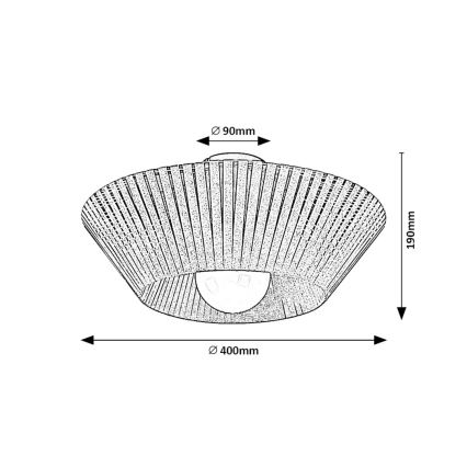 Rabalux - Φωτιστικό οροφής 1xE27/6W/230V, διάμ. 40 εκ.