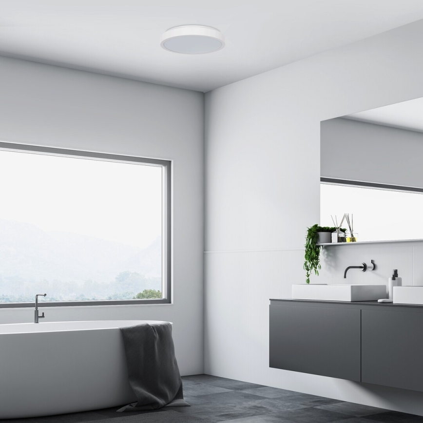 Rabalux - Φωτιστικό οροφής μπάνιου LED LED/36W/230V IP44 4000K διάμετρος 35 cm λευκό