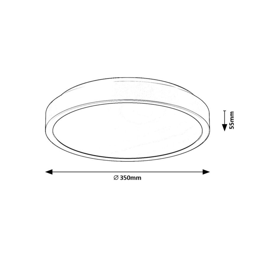 Rabalux - Φωτιστικό οροφής μπάνιου LED LED/36W/230V IP44 4000K διάμετρος 35 cm λευκό