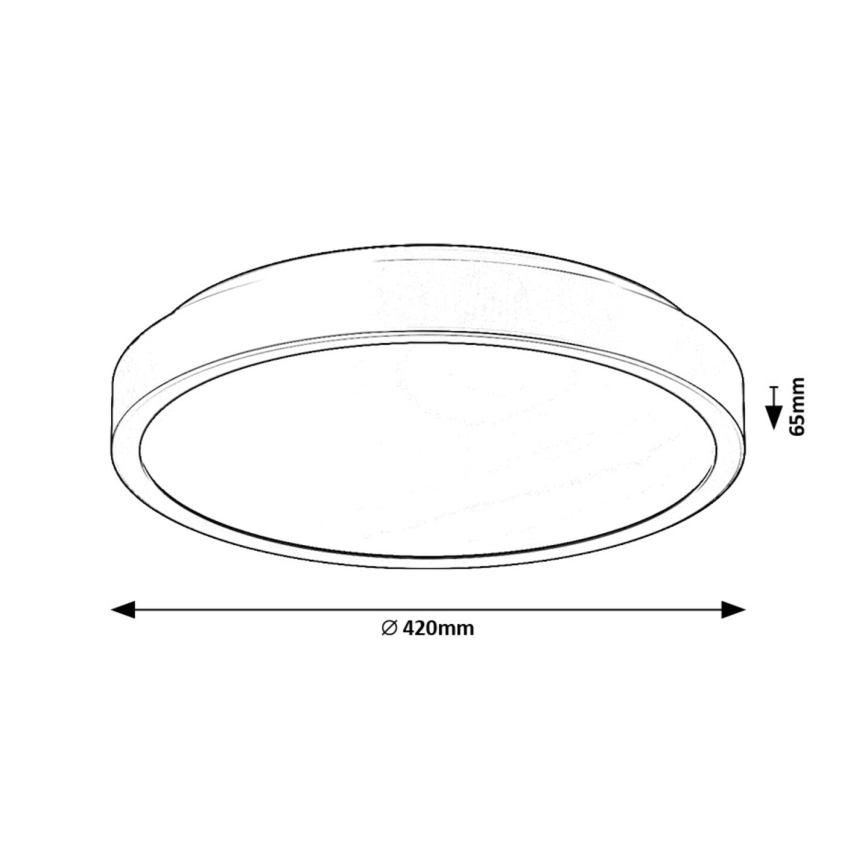 Rabalux - Φωτιστικό οροφής μπάνιου LED LED/48W/230V IP44 4000K διάμετρος 42 cm λευκό