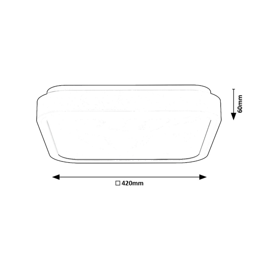 Rabalux - Φωτιστικό οροφής μπάνιου LED LED/48W/230V IP44 4000K 42x42 cm λευκό