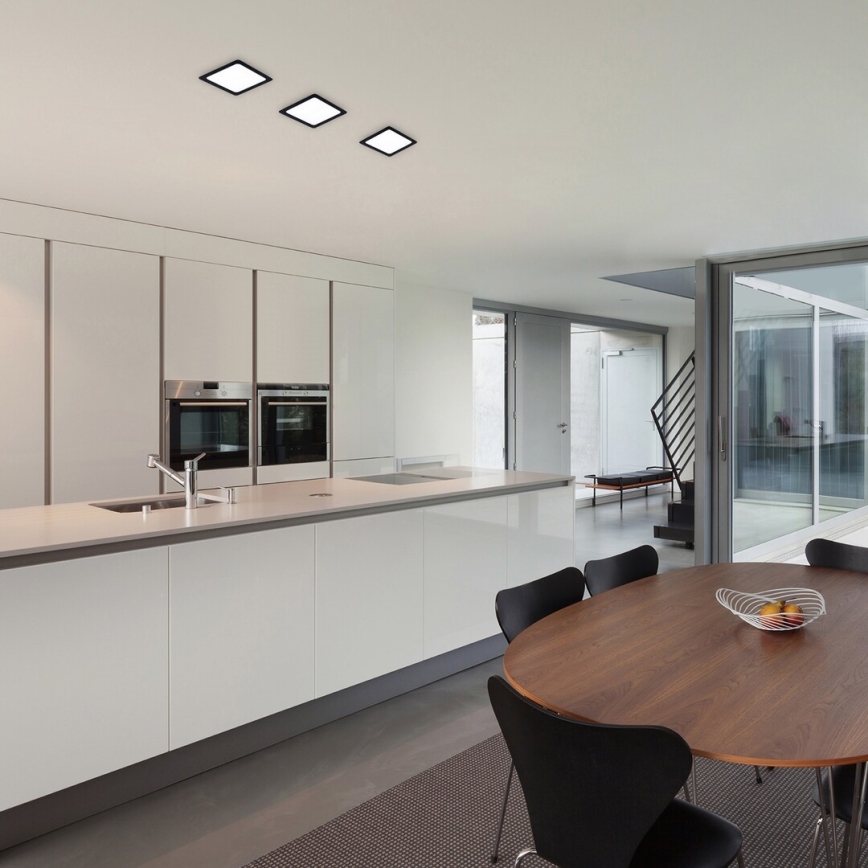 Rabalux - Χωνευτό Φωτιστικό LED LED/18W/230V 22x22 cm μαύρο