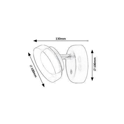 Rabalux - LED Dimmable φωτιστικό τοίχου επαναφορτιζόμενο LED/2W/5V 3000K 1800 mAh